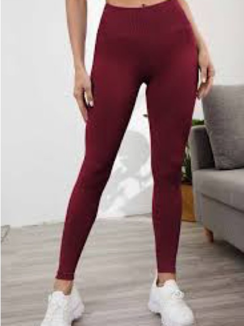 Amazon High-Waist Burgundy Leggings for Women. NWOT.